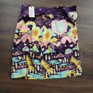 RARE LINDY BOP VINTAGE RETRO NOVELTY SPACE INVASION SKIRT HEART POCKET NWT US 10